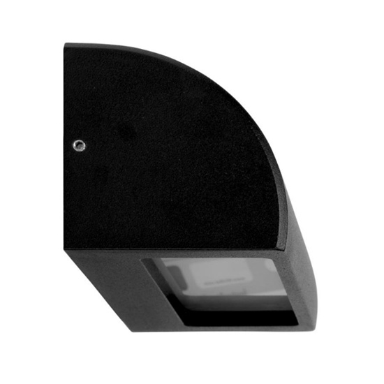 Ridge Rectangular Aluminium Black Step light