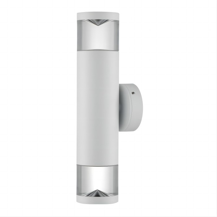 Perspex Lens Aluminium white  Up & Down Wall Pillar Lights