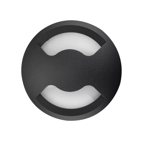 Aluminium Black Step Lights with Eyelid