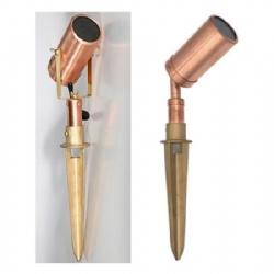 Solid Copper& Brass Garden Spike Light