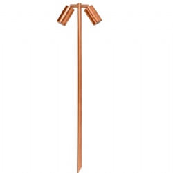 Solid Copper Garden Spike Light