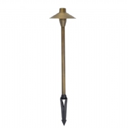 Rustic Brass Garden Spike Light