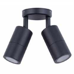 Aluminium Black Double Adjustable Wall Pillar Lights