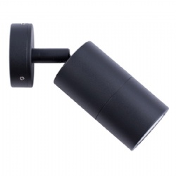 Aluminium Black Single Adjustable Wall Pillar Lights