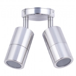 Silver Aluminium Double Adjustable Wall Pillar Lights