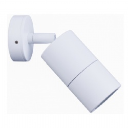 Aluminium White Single Adjustable Wall Pillar Lights