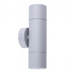 Aluminium Grey Up & Down Wall Pillar Lights