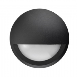 Aluminium Black Step Lights with Eyelid