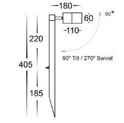 Stainless Steel 316 Garden Spike Light