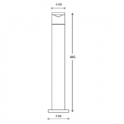 Perspex Lens 316 Stainless Steel Bollard Light