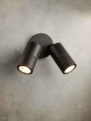 Deep Aged Brass Double Adjustable Spot Lights