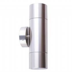 Silver Aluminium Up & Down Wall Pillar Lights