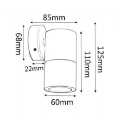 316 Stainless Steel Fixed Down Wall Pillar Lights