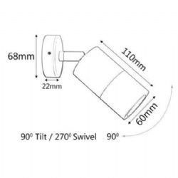 Rustic Brass Single Adjustable Spot Lights