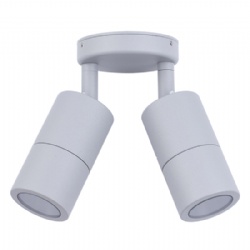 Aluminium Matt Silver Double Adjustable Wall Pillar Lights