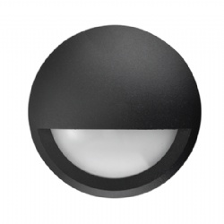 Aluminium Black Step Lights with Eyelid